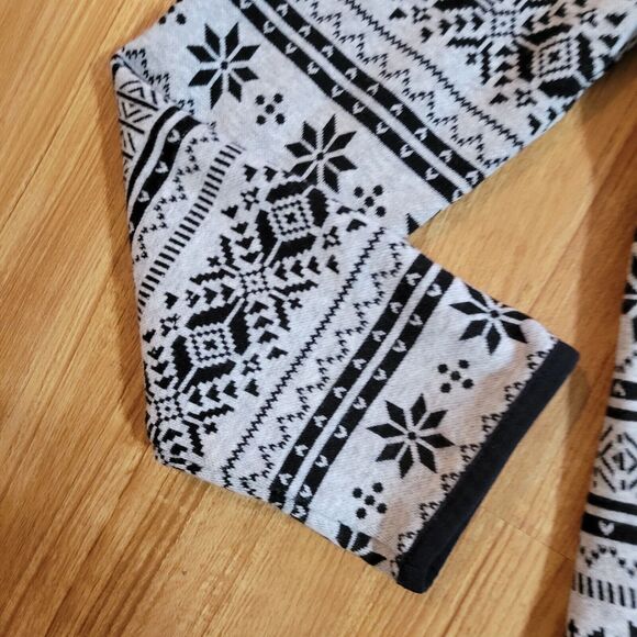 Talbots Sweater Top Womens Medium Petite Black Gray Fair Isle Nordic Turtleneck - Picture 5 of 13